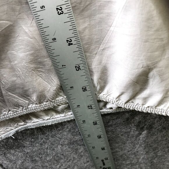 VTG Clothes Silky Jacket Womens L Gray Windbreaker Lightweight Hooded Full Zip - Picture 8 of 8